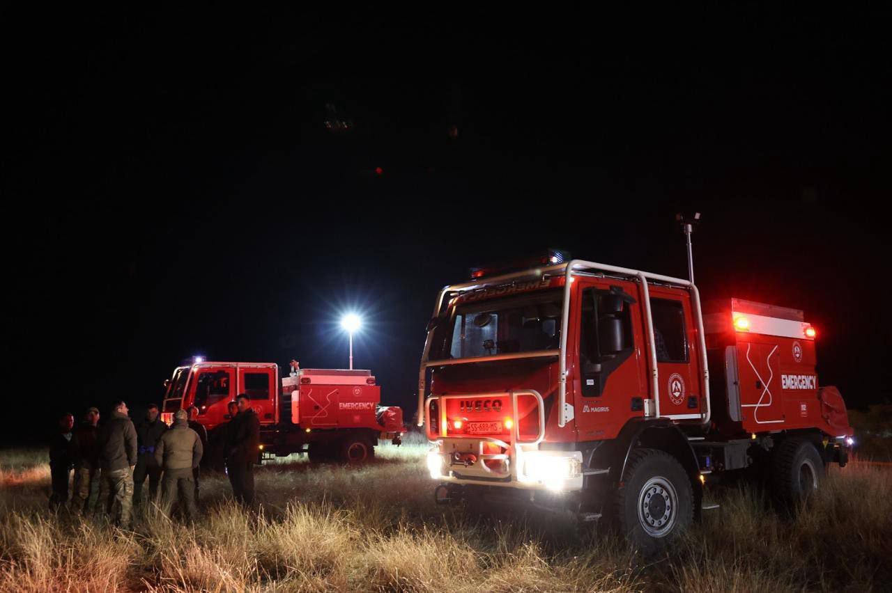 Gürcüstanın daxili işlər naziri təyyarə qəzasının baş verdiyi yerə GETDİ - FOTO